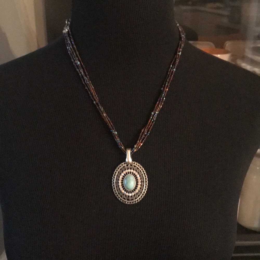 Autumn Sunset reversible necklace